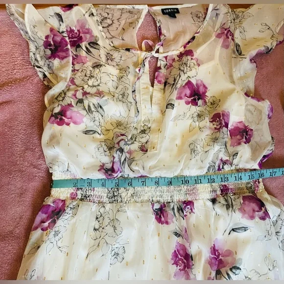 Torrid Floral Maxi Dress - Pink and Cream - Picture 12 of 16